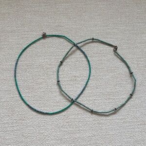 turquoise bead, silver necklace bundle